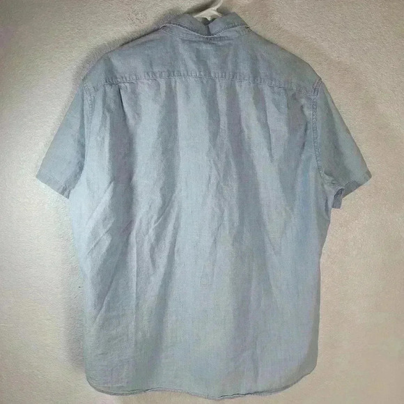 J Crew Light Blue Short Sleeve Button Up Casual Shirt Sz XL - Picture 2 of 6